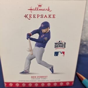 Hallmark Keepsake Ben Zobrist  2017 World Series Chicago Cubs Ornament